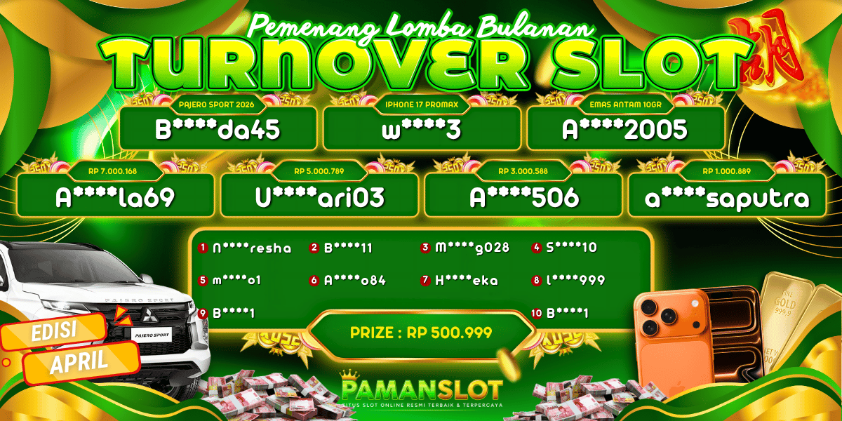TURNOVER BULANAN PAMANSLOT SLOT